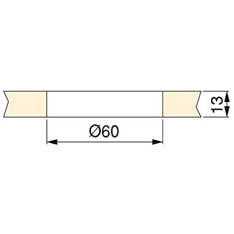5070864 Passacavi Rotondo Diametro 60mm Da Incastrare In Scrivania / tavolo In Zama, Cromato Opaco, Pack Di 8pz - Foto 2
