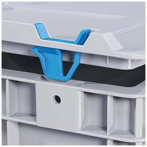 1.160.119,6 cm 1.554,5 cm Eurobox Con Maniglie Chiuse, Grigio / rosso, 600 x 400 x 120 mm - Foto 2