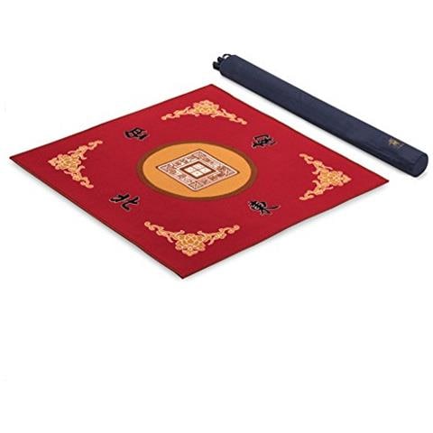 Table Cover Per Poker, Giochi Di Carte, Giochi Da Tavolo, Giochi Di Tessere, Domino E Mahjong (mah Jong, Mahjongg, Mahjongg, Mah Jongg, Majiang), 308 X 308 Pollici, Rosso - Foto 1
