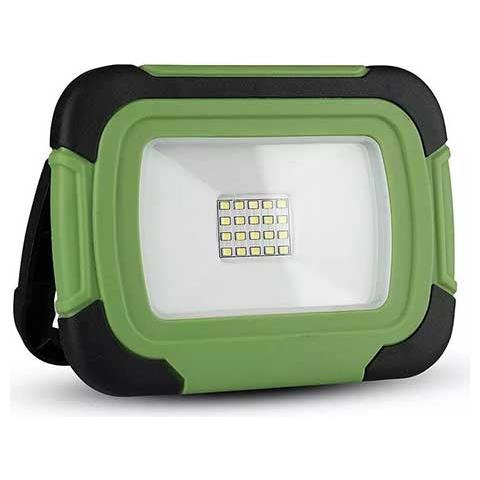 V-tac Vt-11-r Faro Led 10w Smd Chip Samsung Multifunzione Ricaricabile A Batteria Bianco Freddo 6400k Corpo In Plastica Ip44 - Sku 502 - Foto 1