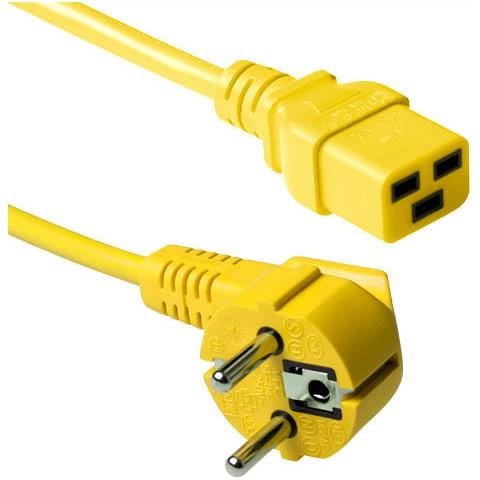 AK5180 1.2m CEE7/7 Schuko Accoppiatore C19 Giallo cavo di alimentazione - Foto 1