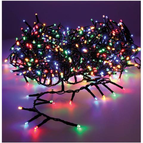 Ghirlanda Glitter Compatta - Spirito Natalizio - Multicolore E Bianco Caldo - Lampadine Led - 11 M - 72248 - Foto 2