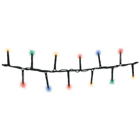 Ghirlanda Glitter Compatta - Spirito Natalizio - Multicolore E Bianco Caldo - Lampadine Led - 11 M - 72248 - Foto 1