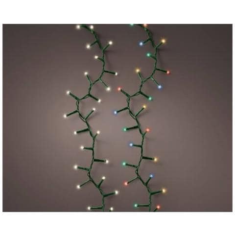 Ghirlanda Glitter Compatta - Spirito Natalizio - Multicolore E Bianco Caldo - Lampadine Led - 11 M - 72248 - Foto 5