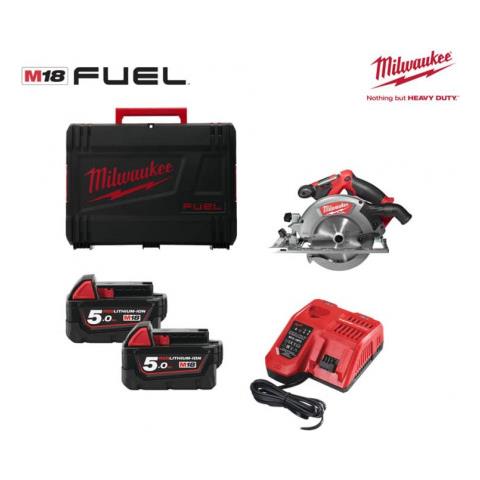 Saw Milwaukee M18 Carburante Ccs55-502x - 2 18v 5.0 Ah - 1 Caricabatterie M12-18fc 4.933.451,376 Mila - Foto 2