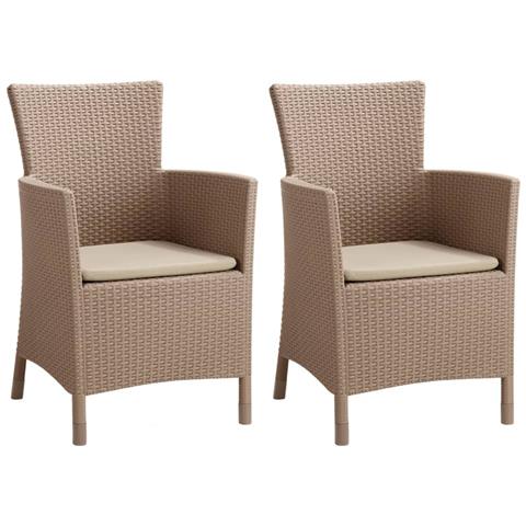 Sedie Da Pranzo Da Giardino 2 Pz Iowa Cappuccino 215519 - Foto 1