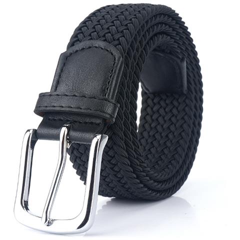 Cintura Da Uomo Elastica Intrecciata Con Fibbia 105cm Black - Foto 1