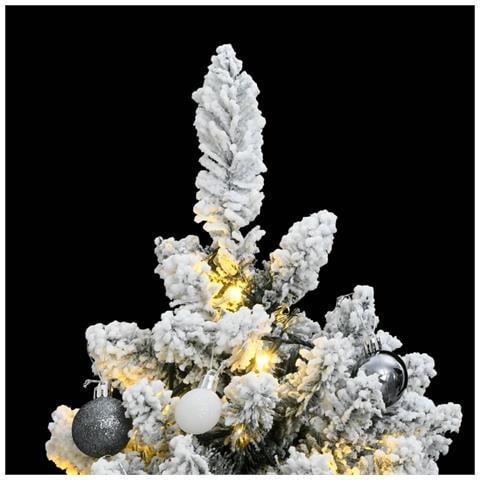 Albero Natale Incernierato Con 150 Led E Palline 150 Cm - Foto 2