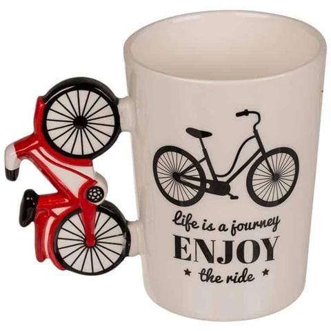 Coffee Mug Bicycle - Enjoy The Ride - Red - Foto 1