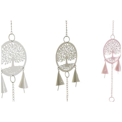 Decorazione Pensile Dkd Home Decor Albero Bianco Beige Grigio Rosa 7 X 3 X 96 Cm (4 Unità) - Foto 3