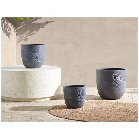 Vaso Da Fiori Argilla Grigio 42 X 42 X 40 Cm Ftero - Foto 1