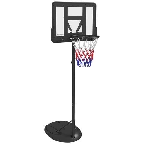 Canestro Basket Ad Altezza Regolabile Con Base Riempibile, Canestro Da Basket In Acciaio E Pe, Nero - Foto 1