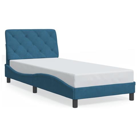 Giroletto Con Luci Led Blu 90x190 Cm In Velluto - Foto 8