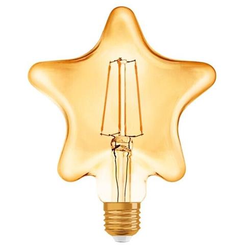 Lampadina Led Filamento Stella Ambra E27 4 W Stile Vintage Retro Luce Calda - Foto 1