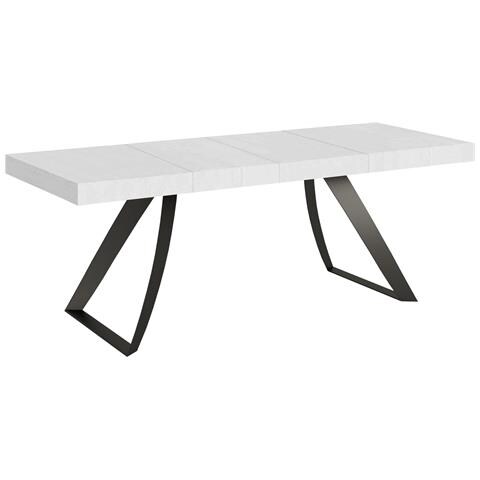 Tavolo Allungabile 90x180/284 Cm Proxy Premium Bianco Frassino Telaio Antracite - Foto 1