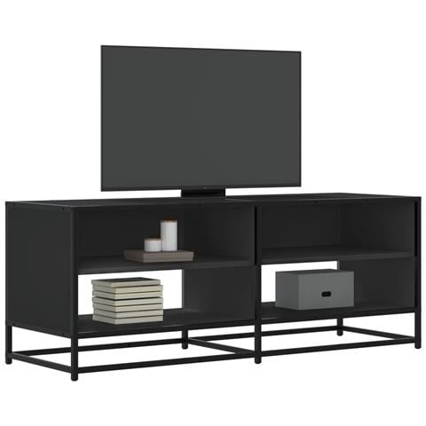 Mobile Porta Tv Nero 120,5x40x46 In Truciolato E Metallo - Foto 1