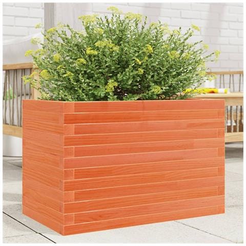 Fioriera Giardino Marrone Cera 70x40x46 Cm Legno Massello Pino - Foto 1