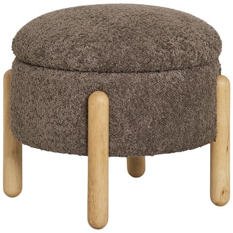 Pouf Medas - Marrone - Poliestere - 45x45x36 Cm - Foto 1