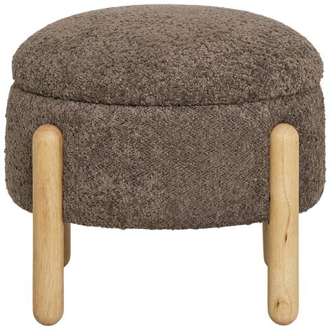 Pouf Medas - Marrone - Poliestere - 45x45x36 Cm - Foto 2