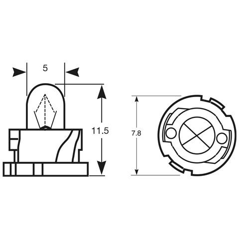 Lampadina 12v 1.4w Zoccolo Grigio - Foto 2