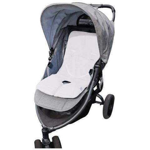 Materassino Passeggino E Seggiolone Bamboo/cotone Bianco - Foto 2