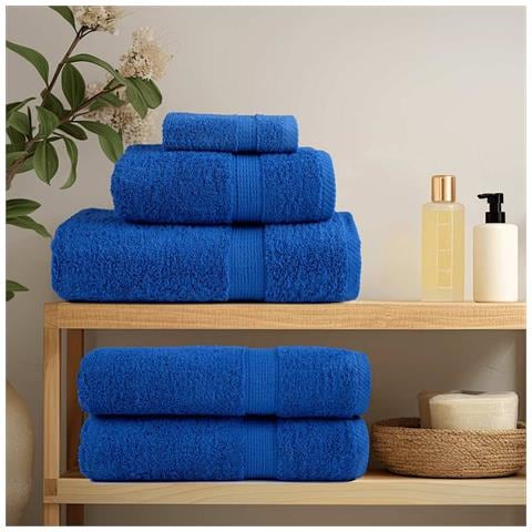 Asciugamani Per Sapone 4 Pz Blu 30x30 Cm 360 G/m 100% Cotone - Foto 3