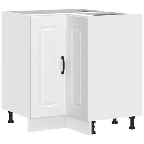 Mobile Base Ad Angolo Cucina Kalmar Bianco In Legno Multistrato - Foto 2