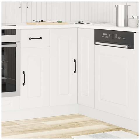 Mobile Base Ad Angolo Cucina Kalmar Bianco In Legno Multistrato - Foto 3