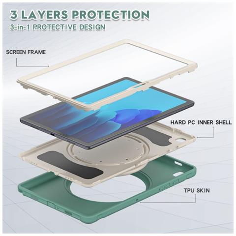 Cover Per Ipad Pro 11"" Con Supporto Rotante E Porta Stylus - Verde Elegante - Foto 2