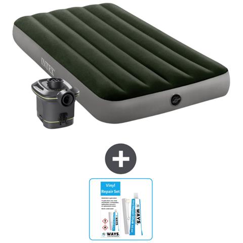 Set Materassino Gonfiabile - 191x99x25 Cm - Verde - Include Accessori Coordinati Cb21 - Foto 1