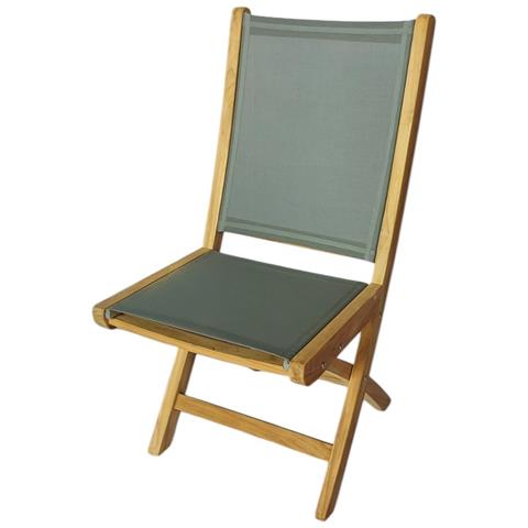 Tubuai - Sedia Pieghevole In Teak E Textilene - Foto 2