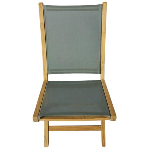 Tubuai - Sedia Pieghevole In Teak E Textilene - Foto 3