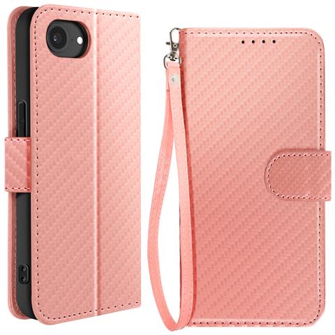 Custodia In Carbonio Per Iphone 16e Portafoglio Supporto Laccetto - Foto 6