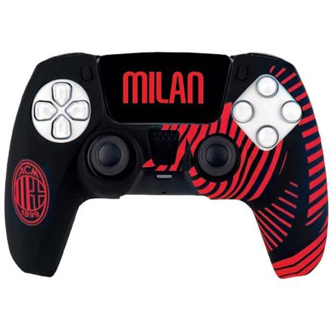 Qubick Skin Per Controller Playstation 5 Nero Rosso Silicone - Foto 1