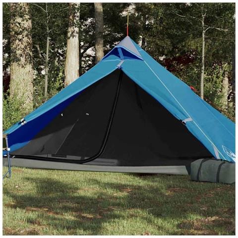Tenda da Campeggio Tipi per 1 Persona Blu Impermeabile - Foto 1
