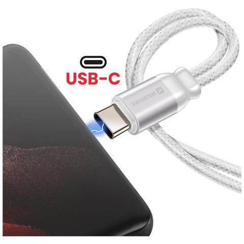 Adattatore Carica/audio Usb-c 3.5mm 2in1 Nylon, Bianco - Foto 2