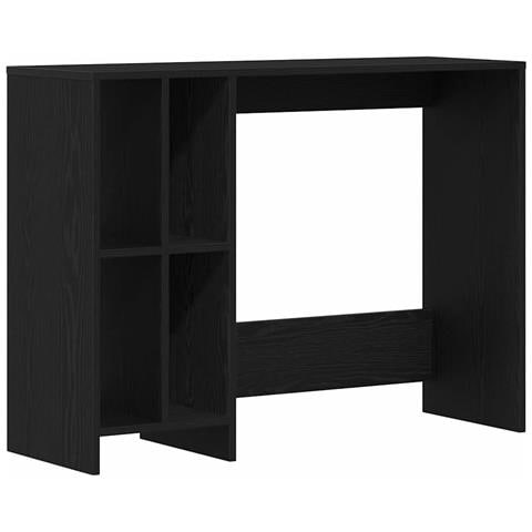 Scrivania  Nera in Rovere 102,5x35x75 cm in Legno Ingegnerizzato - Foto 1