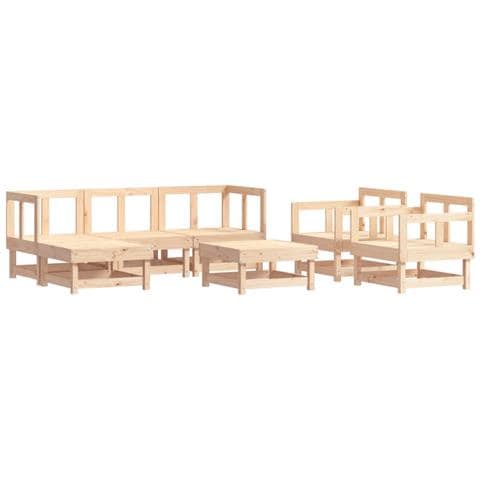 Set Salotto da Giardino 7 pz in Legno Massello di Pino - Foto 1