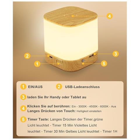 Lampada Da Tavolo A Led Touch Dimmerabile - Foto 7