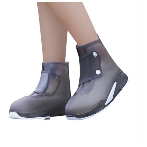 Copriscarpe Antipioggia Antiscivolo Impermeabili - Sovrascarpe Riutilizzabili In Pvc Black&white L - Foto 1