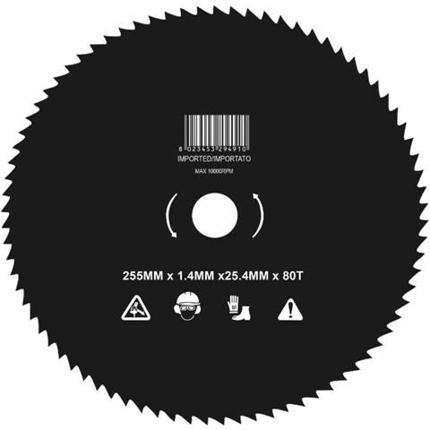 Disco Decespugliatore A 80 Denti Per Tronchetti 255mm - Foto 1