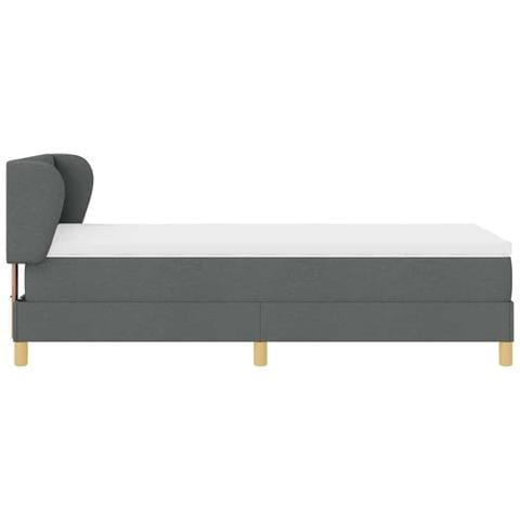 Letto a molle con materasso crema 90x200 cm Grigio scuro - Foto 9