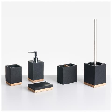 Set Da 5 Accessori Per Il Bagno Tapiche Nero - Foto 2