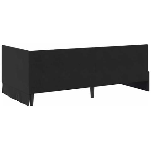Cornice del letto ad angolo Nero 90 x 190 cm Velluto - Foto 9