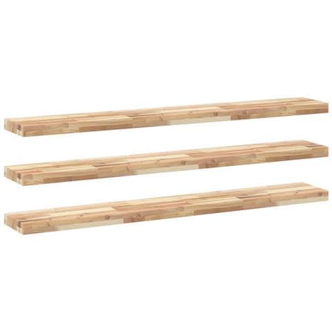 Mensole da Parete 3 pz 160x20x4 cm Legno Acacia Non Trattato - Foto 1