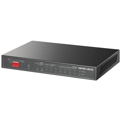 MS110GMP switch di rete Gigabit Ethernet (10/100/1000) Supporto Power over Ethernet (PoE) Nero - Foto 1
