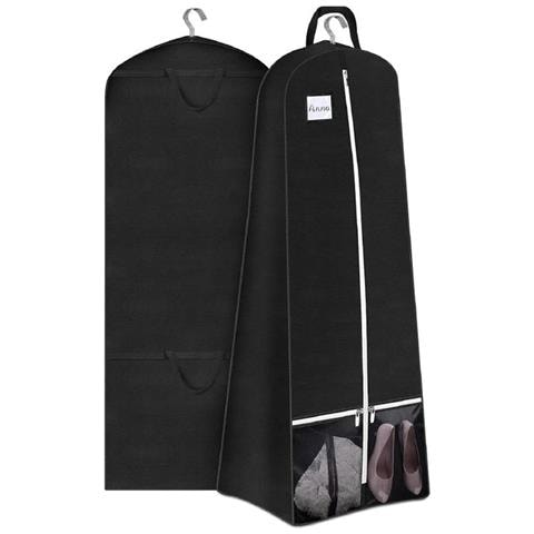 Custodia Antipolvere Pieghevole Non Tessuto Per Abito Da Sposa - Borsa Porta Abiti Black - Foto 1