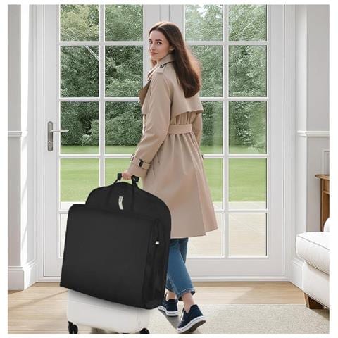 Custodia Antipolvere Pieghevole Non Tessuto Per Abito Da Sposa - Borsa Porta Abiti Black - Foto 2