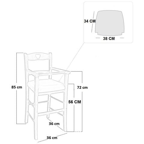Seggiolone In Legno Color Noce Scuro Con Seduta Imbottita In Similpelle Lilla - Foto 2