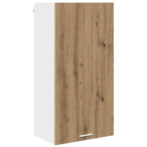 Armadio pensile Riga Rovere Artigiano e Bianco 50 x 31 x 100 cm - Foto 1